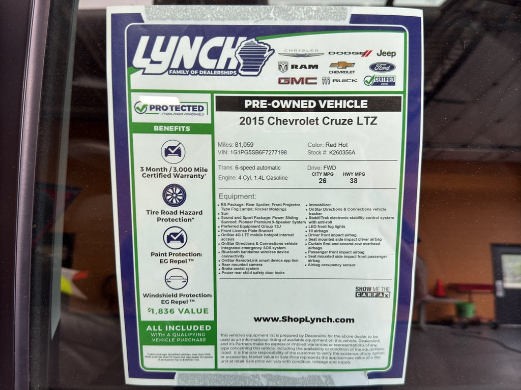 2015 Chevrolet Cruze LTZ