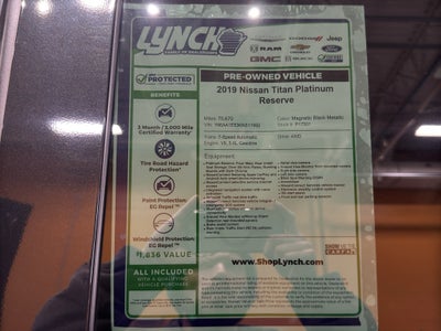 2019 Nissan Titan Platinum Reserve